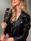 Jaqueta Feminina Couro Casaco Blusa Moda Outono Inverno