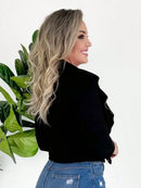 Jaqueta Feminina Casaco Em Suede Manga Longa Inverno Frio